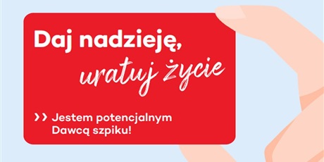 Powiększ grafikę: Wielobarwna grafika w kształcie prostokąta leżącego. Plakat Dnia Dawcy Szpiku w SP 1 Gdańsk.