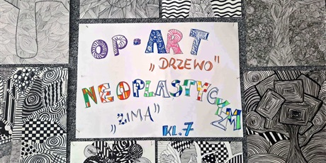 GALERIA PRAC: Op-art i neoplastycyzm, kl.7