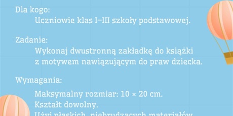 Powiększ grafikę: Barwna grafika w kształcie prostokąta stojącego będąca plakatem konkursu opisanego w informacji