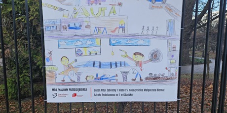 Rysunek Artura na wystawie pokonkursowej