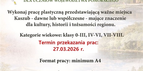 Powiększ grafikę: Barwna grafika w kształcie prostokąta stojącego będąca plakatem opisanego w informacji konkursu.