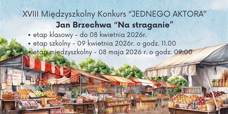 XVIII Międzyszkolny Konkurs „JEDNEGO AKTORA” dla kl. I – III