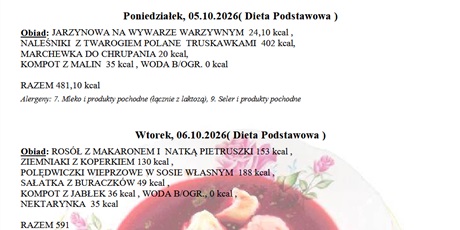 Powiększ grafikę: Jadłospis