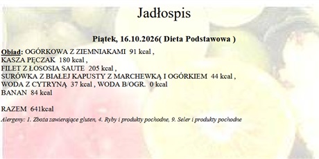 Powiększ grafikę: Jadłospis