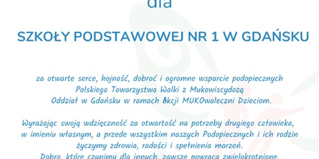 Podsumowanie akcji "MUKOwaleczni Dzieciom"